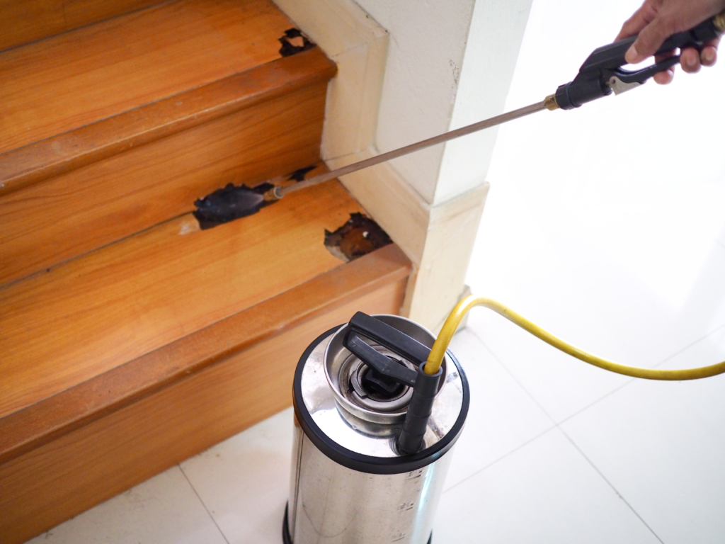 Termite Treatment on stairs