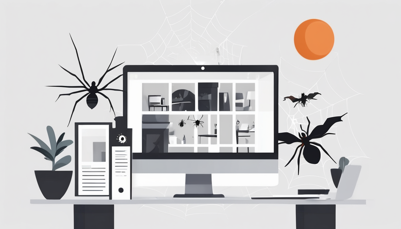 Best Spider Pest Control Offices, Villas & Apartments - professional technician inspecting spider web in Dubai property
