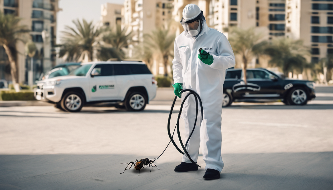 How Professional Pest Control Services Work in Dubai - technician inspecting Dubai apartment for pest activity