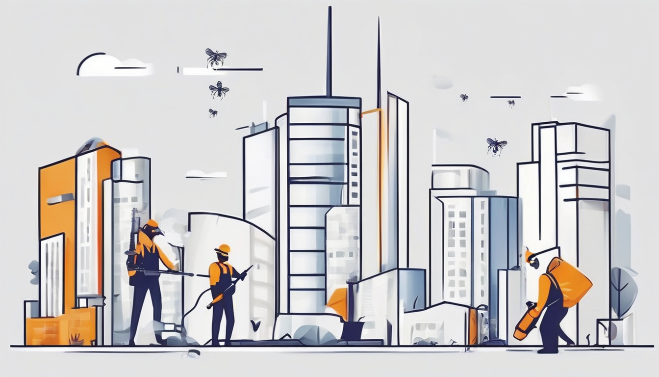 Pest Control Annual Contracts in Dubai - professional technician inspecting property for pest activity with monitoring devices and documentation tools
