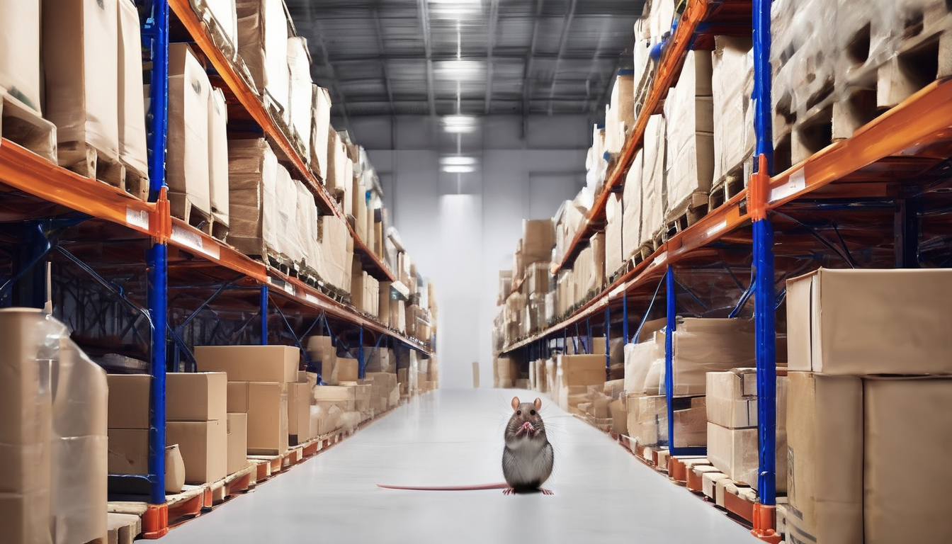 Warehouse Rodent Control Dubai Solutions - professional technician inspecting bait station in Dubai warehouse